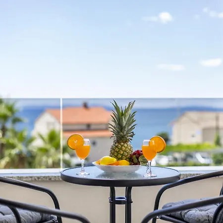 In Podstrana-sv Martin With Sea View, Balcony, Air Conditioning, Wifi 4777-3 公寓 珀德垂那